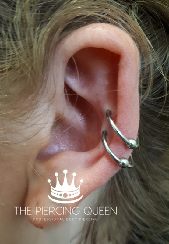 double helix ring piercing